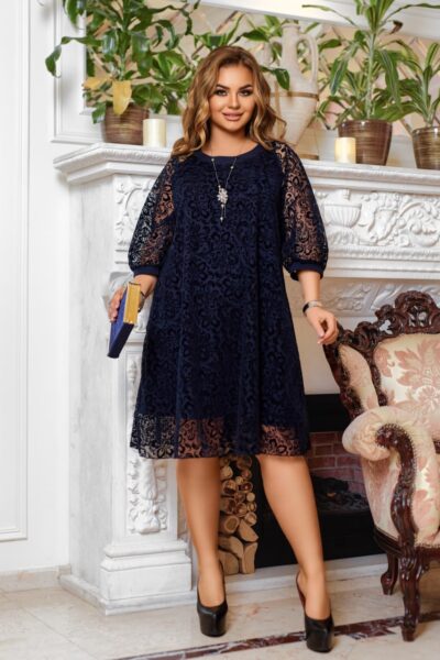 Плаття жіноче, мереживне, трапеція, до 64 р