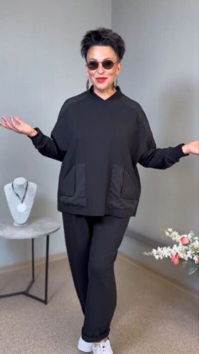 Костюм жіночий, від 48 до 64 р, комбінований, вільного крою