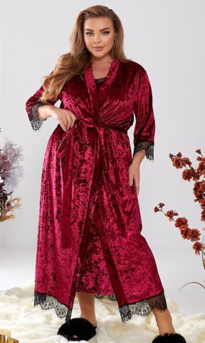 Комплект жіночий, від 50 до 54 р, халат і нічна сорочка, подовжений