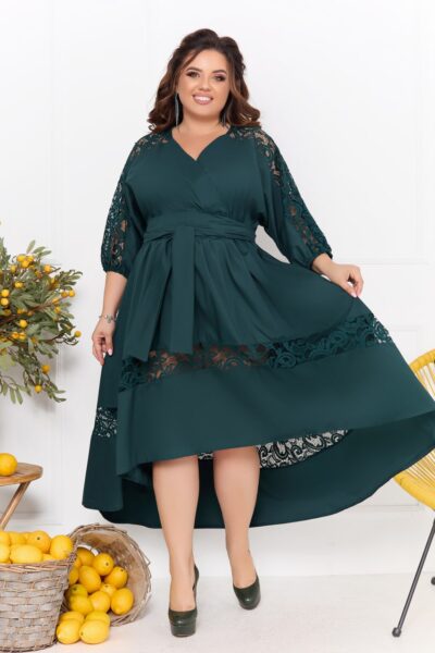 Сукня жіноча, легкий софт, від 48 до 62 р, оздоблена мереживом