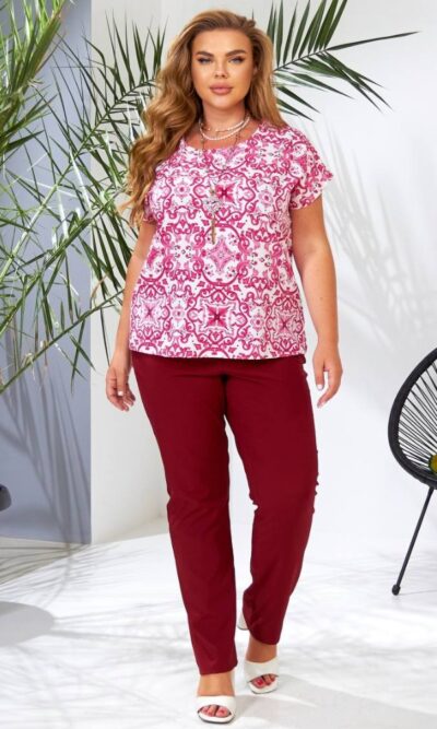 Костюм жіночий брючний, від 50 до 60р, легка блуза та штани