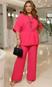 Костюм жіночий брючний, від 50 до 60р, подовжений блузон та штани