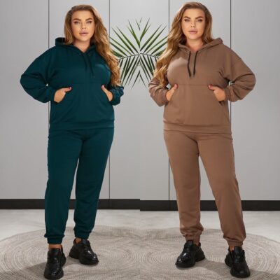 Костюм жіночий спортивний, від 52 до 62р, кофта з капюшоном та штани