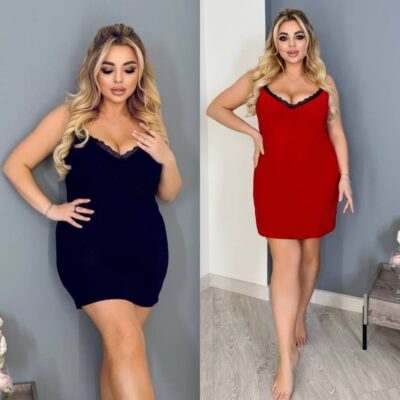 Сорочка жіноча нічна, від 50 до 60р, оздоблена мереживом, на тонких бретелях