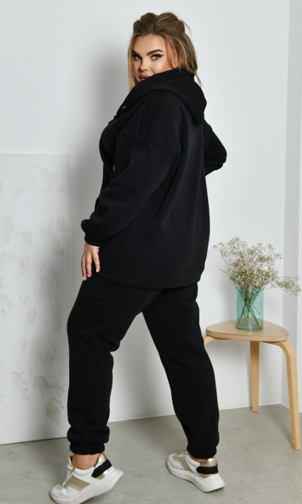 Костюм жіночий, теплий на флісі, від 48 до 66 р, з капюшоном, на блискавці