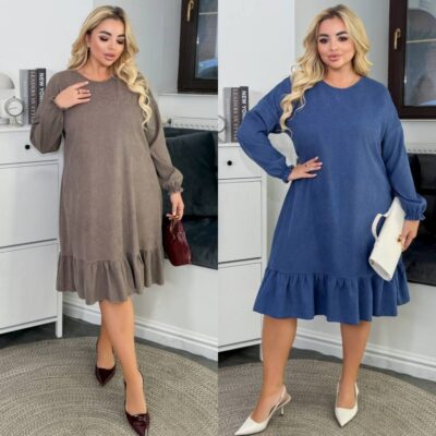 Сукня жіноча, вельветова, від 48 до 62р, вільного крою