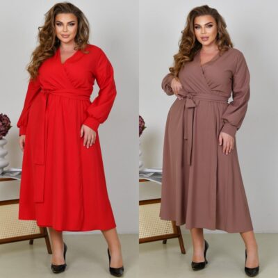 Сукня жіноча, від 48 до 66р, виріз та спідниця на запах