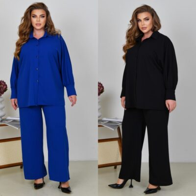 Костюм жіночий брючний, від 52 до 66р, сорочка та штани-палаццо