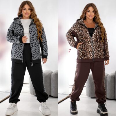 Костюм жіночий, від 42 до 54р, тепла тринитка та полар фліс