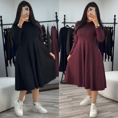 Сукня жіноча, батал, вільна з двунитки, повсякденна, (р. 48-62)