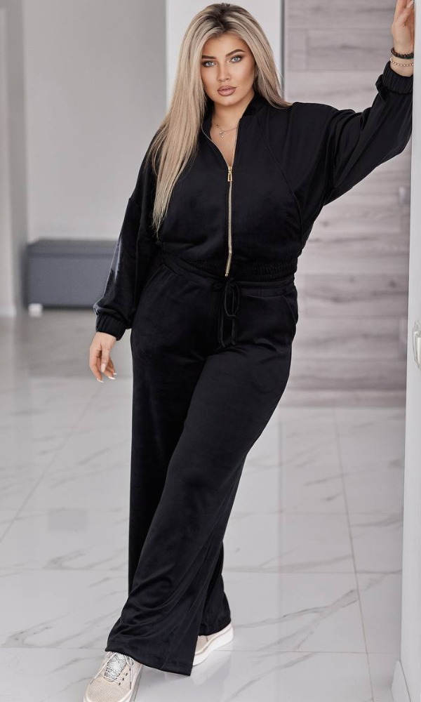 Костюм жіночий, велюровий, від 50 до 64р, кофта oversize та широкі штани