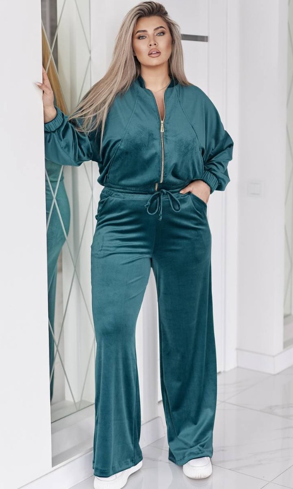 Костюм жіночий, велюровий, від 50 до 64р, кофта oversize та широкі штани