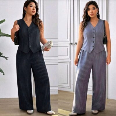 Костюм жіночий брючний, повсякденний, з жилетом, (р. 48-58)